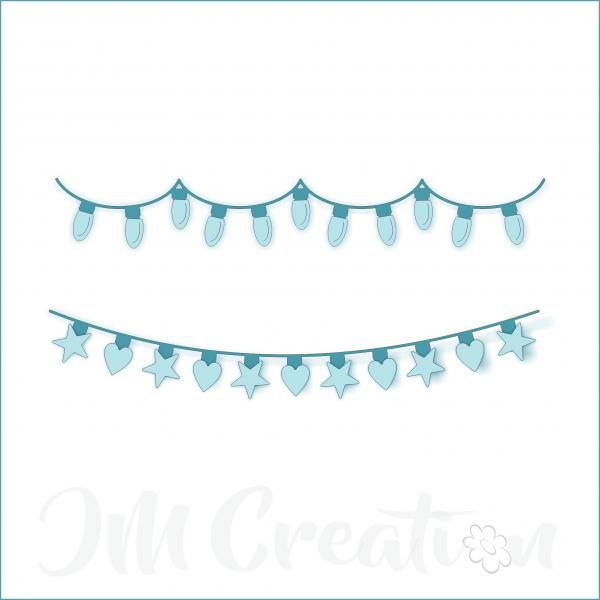 Stanzschablone - Lichterketten